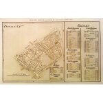 Tr�s rare ancien plan grav� quartier de paris 24 rue du louvre rue jean jacques rousseau rue du coq heron ...