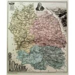 Rare ancienne belle carte grav�e du departement de la lozere - arrondissements de mende florac marvejols ...