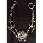 Rare chane de montre de gousset thme marine