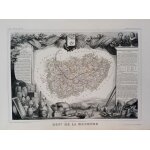 Rare superbe grande carte departement meurthe nancy toul sarrebourg luneville chateau salins 1852