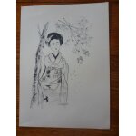 Repro d'estampe de fumiyo sekiguchi  japonaise