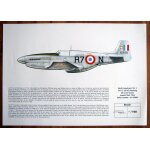 Reproduction du dessin d'un north american p - 51 c (f - 6 c - 10 - nt) mustang gr 2 / 33 savoie. tirage ...
