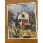 Reproduction de la maison a l'auvent de maurice de vlaminck 17 par 22 offert par les bas le bourget
