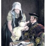 Le retour du highlander - tr�s belle estampe du xixe si�cle par h. mandeville, paris