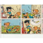Roba : planche de 4 autocollants / stickers unicef - boule et bill