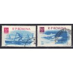 Roumanie 1962 : sports nautiques : canoë / hors - bord - série de 2 timbres oblitérés Roumanie 1962 : sports nautiques : canoë / hors - bord - série de 2 timbres oblitérés