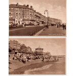 Royaume uni - eastbourne - lot de 2 cartes anciennes : royal parade et central bandstand, anim�es