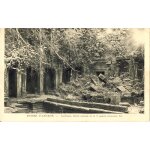 Ruines d'angkor : ta - prohm, partie centrale de la 3�me galerie d'enceinte est (ref 031)