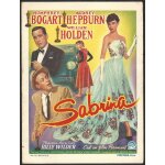 Sabrina - film 1954 r?alis? par billy wilder avec humphrey bogart, audrey hepburn - 11x14 cm * affichette ...