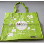 Sac publicitaire en tissu aspect intiss� alin�a - mod�le 2015 imaginez d�corez - fond vert clair d�cor� ...