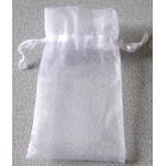 Sachet transparent avec lien coulissant pouvant contenir des petits tr�sors - blanc - 10x16. 5cm environ ...