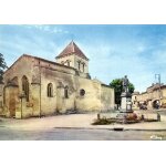 Saint - christoly de blaye -   place de l'eglise  (gironde) 1965