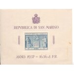 Saint marin timbre postal 5 lire 1937 Saint marin timbre postal 5 lire 1937