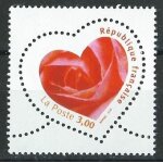 Saint valentin rose dans un coeur 1999 neuf * * n 3219