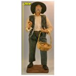 Santon provenal - le ramasseur de champignons - douzon - truffier - 30cm