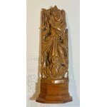 Sculpture bouddhiste indo - thibetenne - tres finement ouvrag�e - representant une danseuse - h= 190 ...