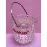Seau / bac a glace, gla�ons   st raphael quinquina   - verre translucide - poign�e m�tal - made in france ...