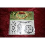 Le seigneur des anneaux mini kit de tatouages elfiques temporaires neufs