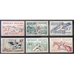 S�rie sports j. o. helsinki 1953 - n 960 natation + 961 athl�tisme + 962 escrime + 963 canoe + 964 aviron ...