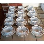 Service th� (caf�) 24 pi�ces 12 personnes : tasses & sous tasses - compagnie nationale berry cp haute ...