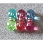 Six petits aimants puissants maped - magnet en forme d'ampoule transparente - diamtre 13mm - couleurs ...