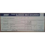 Sncf fichet de validation abonnement libre circulation emis le 15. 04. 1986