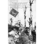 A travers la somme d�vast�e. mont saint quentin. les restes d'un ch�teau ; en avant, restes d'une tranch�e ...