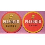 Sous - bock pelforth   brune / blonde   - sans mentions - double face