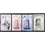 Sports 1956 - basket - ball (n 1072) + europa echafaudage 15f rose (n 1076) + echafaudage 30f bleu (n ...
