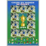 Sport : coupe du monde de rugby bloc feuillet 26 ann�e 1999 n 3280 yvert et tellier luxe (comprend 10 ...