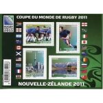 Sport : coupe du monde de rugby en nouvelle z�lande feuillet 4576 ann�e 2011 n 4576 4577 4578 4579 yvert ...