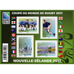 Sport : coupe du monde de rugby en nouvelle z�lande feuillet 4576 ann�e 2011 n 4576 4577 4578 4579 yvert ...