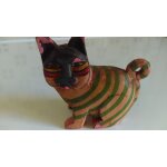 Statuette en bois chat