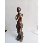 Statuette en bronze dor massif xixme hauteur 24 cm largeur 5 cm 1, 88 kg