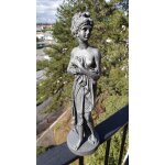 Statuette femme gréco - romaine en roche volcanique obsidienne naturelle 27 cm Statuette femme gréco - romaine en roche volcanique obsidienne naturelle 27 cm
