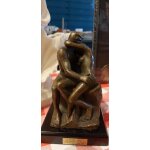 Statuettes rodin le penseur et le baiser en bronze