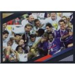 Sticker carrefour 2018  au coeur des bleus  n80 brillant argent