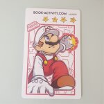 Stickers de mario tout mignon et tout en puissance, planche de 11 sur 17 cm