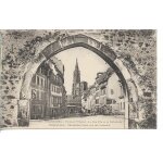 Strasbourg porte de l'hpital, la rue d'or et la cathdrale