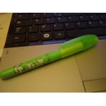 Stylo plume vert fluo hippopotame