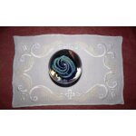 Sulfure boule de verre presse papier aquarium avec 2 poissons . dimensions diam�tre 7, 5 cm