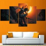 Magnifique tableau en 5 pi�ces de lara croft, tomb raider!