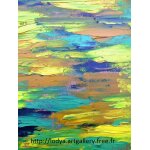 Tableau abstrait huile au couteau
