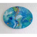 Tableau abstrait turquoise