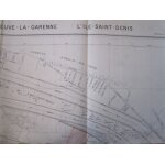 Tableau d'assemblage des feuilles du plan cadastral : villeneuve la garenne, 80x80 cm, 1932 Tableau d'assemblage des feuilles du plan cadastral : villeneuve la garenne, 80x80 cm, 1932