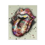 Tableau d�coration murale pop art langue verte by lascaz