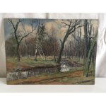 Tableau peinture a l'huile de r. ligeron