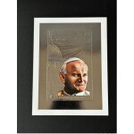 Tchad chad tschad 2001 mi. bl. 319 b nd imperf small silver argent pape jean - paul ii papst johannes ...