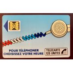 T�l�carte 120 pour t�l�phoner choisissez votre heure (bleue)