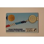 T�l�carte 50 - cordon (pour t�l�phoner choisissez votre heure) bleue.